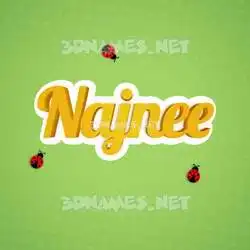 najnee in Ladybugs style - 3D name wallpaper