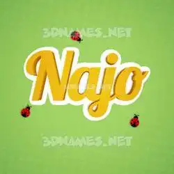 najo in Ladybugs style - 3D name wallpaper