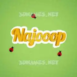 najooop in Ladybugs style - 3D name wallpaper
