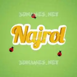 najrol in Ladybugs style - 3D name wallpaper