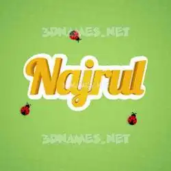najrul in Ladybugs style - 3D name wallpaper