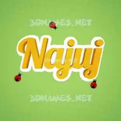 najuj in Ladybugs style - 3D name wallpaper