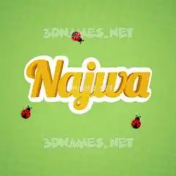 najwa in Ladybugs style - 3D name wallpaper