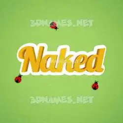 naked in Ladybugs style - 3D name wallpaper