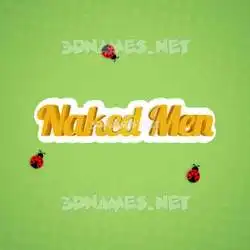 naked men in Ladybugs style - 3D name wallpaper