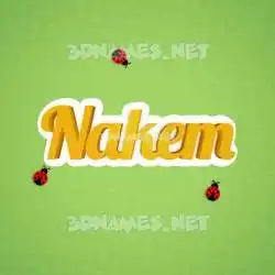 nakem in Ladybugs style - 3D name wallpaper