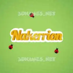 nakerrion in Ladybugs style - 3D name wallpaper