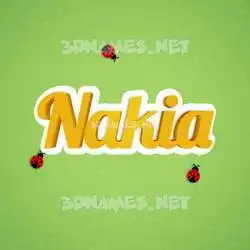 nakia in Ladybugs style - 3D name wallpaper