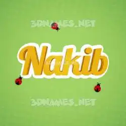 nakib in Ladybugs style - 3D name wallpaper