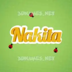 nakita in Ladybugs style - 3D name wallpaper