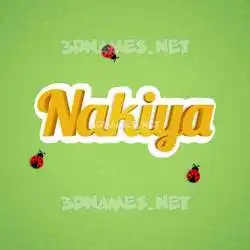 nakiya in Ladybugs style - 3D name wallpaper