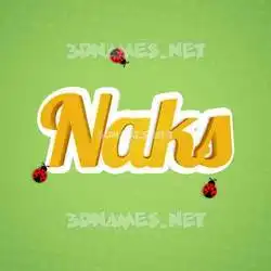 naks in Ladybugs style - 3D name wallpaper