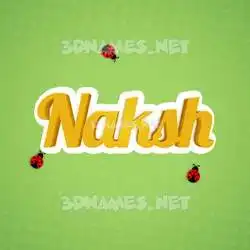 naksh in Ladybugs style - 3D name wallpaper