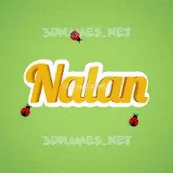 nalan in Ladybugs style - 3D name wallpaper