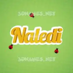 naledi in Ladybugs style - 3D name wallpaper