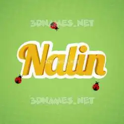 nalin in Ladybugs style - 3D name wallpaper