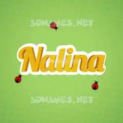 nalina in Ladybugs style - 3D name wallpaper