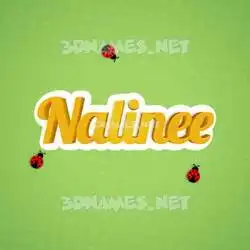nalinee in Ladybugs style - 3D name wallpaper