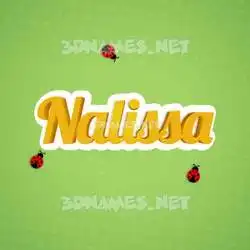 nalissa in Ladybugs style - 3D name wallpaper