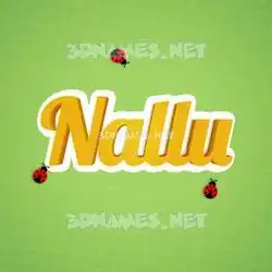 nallu in Ladybugs style - 3D name wallpaper