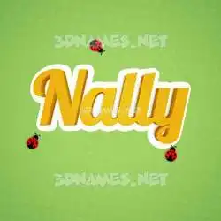 nally in Ladybugs style - 3D name wallpaper