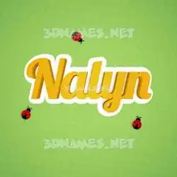 nalyn in Ladybugs style - 3D name wallpaper