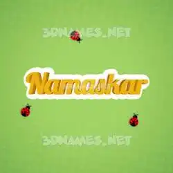 namaskar in Ladybugs style - 3D name wallpaper