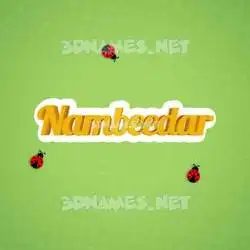 nambeedar in Ladybugs style - 3D name wallpaper