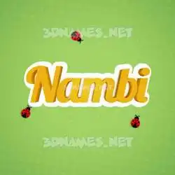 nambi in Ladybugs style - 3D name wallpaper