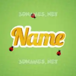 name in Ladybugs style - 3D name wallpaper