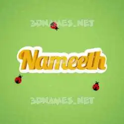 nameeth in Ladybugs style - 3D name wallpaper