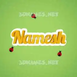 namesh in Ladybugs style - 3D name wallpaper