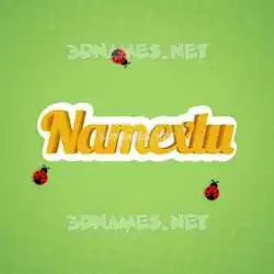 namexlu in Ladybugs style - 3D name wallpaper