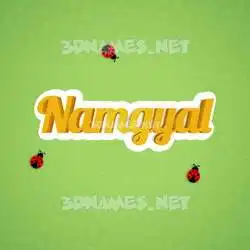 namgyal in Ladybugs style - 3D name wallpaper