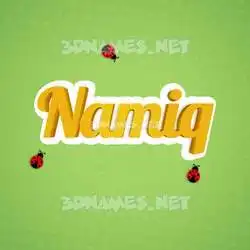 namiq in Ladybugs style - 3D name wallpaper