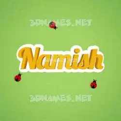 namish in Ladybugs style - 3D name wallpaper