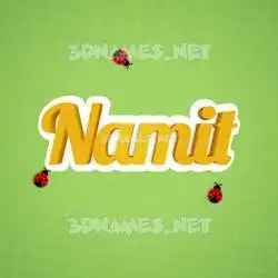 namit in Ladybugs style - 3D name wallpaper