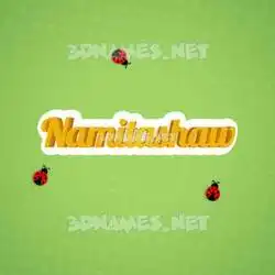 namitashaw in Ladybugs style - 3D name wallpaper
