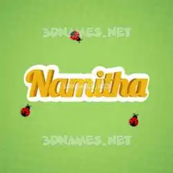namitha in Ladybugs style - 3D name wallpaper