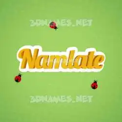 namlate in Ladybugs style - 3D name wallpaper