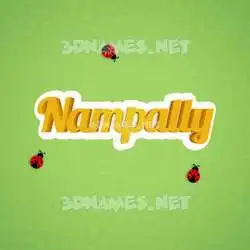 nampally in Ladybugs style - 3D name wallpaper