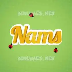 nams in Ladybugs style - 3D name wallpaper