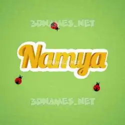 namya in Ladybugs style - 3D name wallpaper