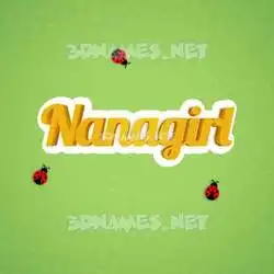 nanagirl in Ladybugs style - 3D name wallpaper