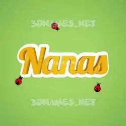 nanas in Ladybugs style - 3D name wallpaper