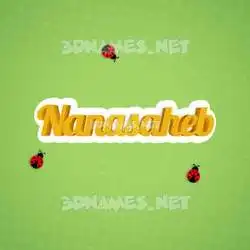 nanasaheb in Ladybugs style - 3D name wallpaper