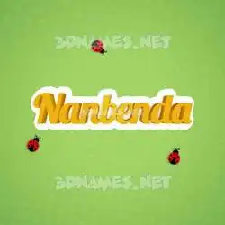 nanbenda in Ladybugs style - 3D name wallpaper