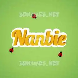 nanbie in Ladybugs style - 3D name wallpaper