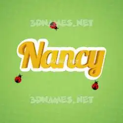 nancy in Ladybugs style - 3D name wallpaper