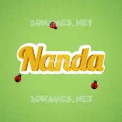 nanda in Ladybugs style - 3D name wallpaper